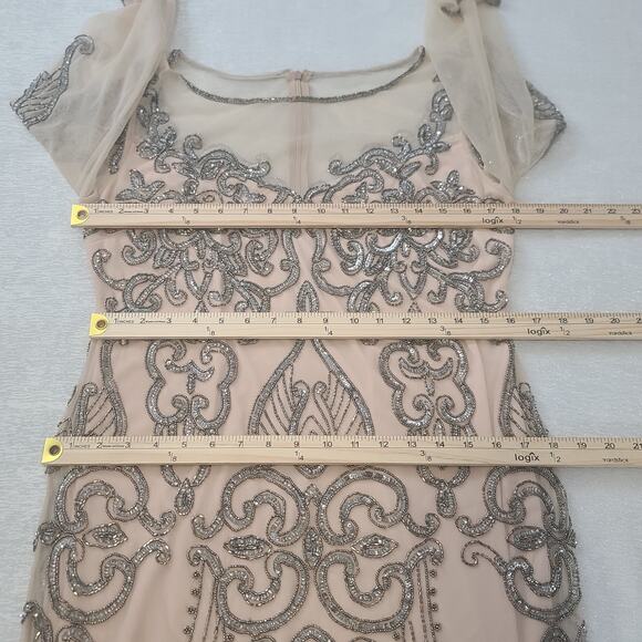 Prelude Gatsby formal beaded evening gown Size 10 Holiday party cocktail event - Picture 11 of 11